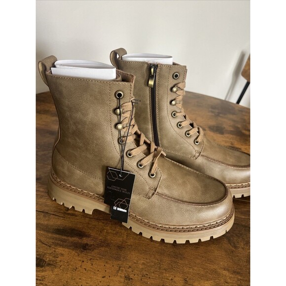 Madden NYC Taupe Combat Boots Men’s Lace Zipper Comfort Foam Insole Size 11 main image 7
